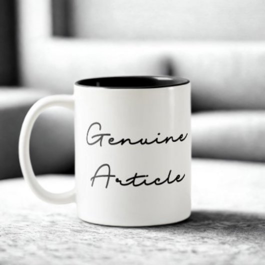 Genuine Article Quote Tweekleurige Koffiemok