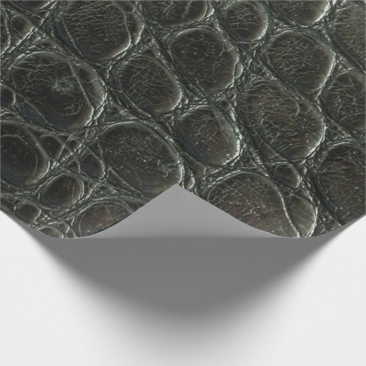 Genuine black alligator leather texture, close up  cadeaupapier (Hoek)