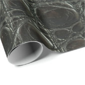 Genuine black alligator leather texture, close up  cadeaupapier (Rol Hoek)