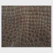Genuine brown alligator leather, close up to show  cadeaupapier (Vlak)