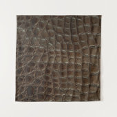 Genuine brown alligator leather, close up to show  wandkleed (Voorkant (horizontaal))