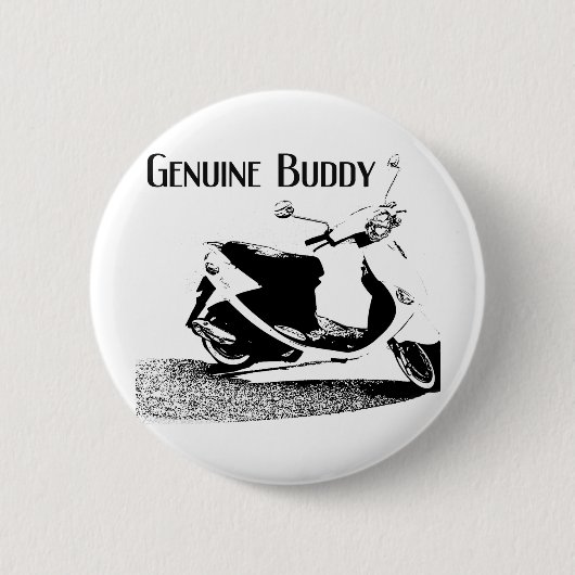Genuine Buddy Black Ronde Button 5,7 Cm (Voorkant)