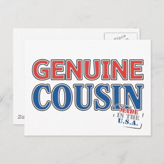 Genuine Cousin Briefkaart (Voorkant / Achterkant)