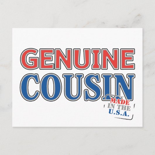 Genuine Cousin Briefkaart (Voorkant)