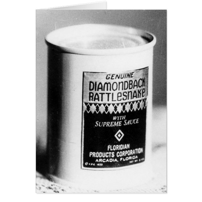 Genuine Diamondback Rattlesnake Vlees, blik (Voorkant)