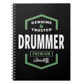 Genuine Drummer Gift Ideeën Notitieboek (Voorkant)