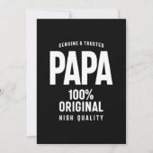 Genuine en Trusted Papa | Vader Gift Bedankkaart (Voorkant)