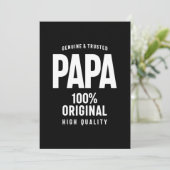 Genuine en Trusted Papa | Vader Gift Bedankkaart (Staand voorkant)