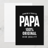 Genuine en Trusted Papa | Vader Gift Bedankkaart (Voorkant / Achterkant)