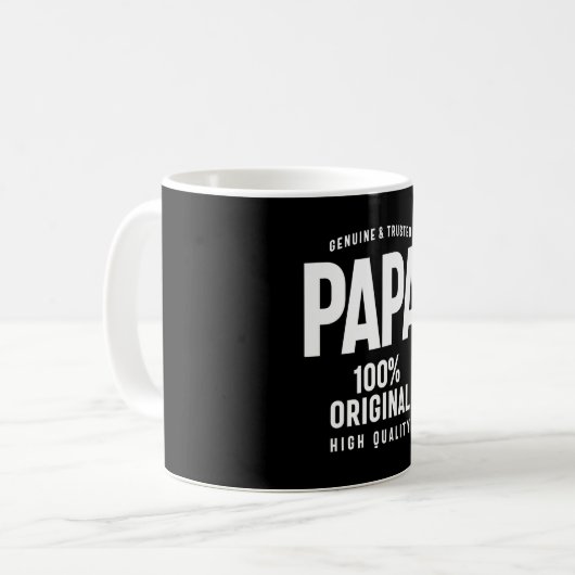 Genuine en Trusted Papa | Vader Gift Koffiemok (Voorkant links)
