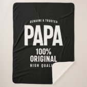 Genuine en Trusted Papa | Vader Gift Sherpa Deken (Voorkant)