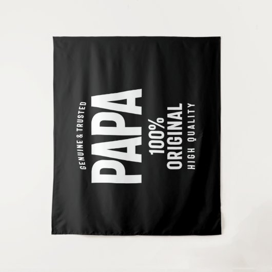 Genuine en Trusted Papa | Vader Gift Wandkleed (Voorkant)