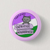 Genuine Genderqueer Ronde Button 3,2 Cm (Voorkant)