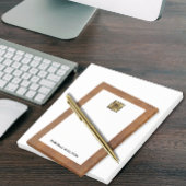 Genuine Leather Look Monogram Name Post-it® Notes