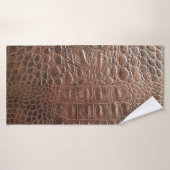 Genuine leather texture backgroundr close-up, embo badhanddoek (Badhanddoek)