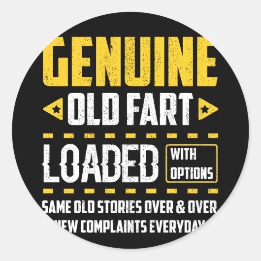 Genuine oude wand geladen met dezelfde opties ronde sticker (Voorkant)