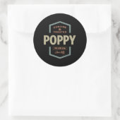 Genuine Poppy Ronde Sticker (Tas)