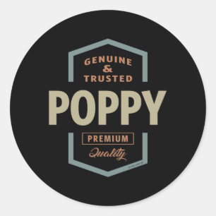 Genuine Poppy Ronde Sticker