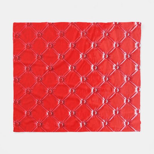 Genuine red leather upholstery. fleece deken (Voorkant (Horizontaal))