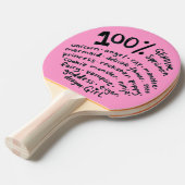 Genuine Specimen Girl Ping Pong Paddle Tafeltennisbatje (Voorkant Gekanteld)