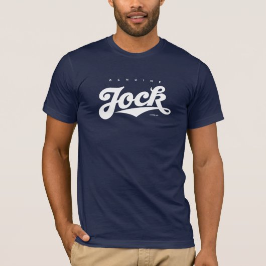 GenuineTee - Jock (wit) T-shirt (Voorkant)