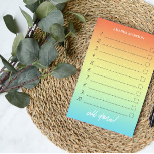 Genummerd om de Tropische Ombre naam van de Douane Post-it® Notes