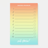 Genummerd om de Tropische Ombre naam van de Douane Post-it® Notes (Voorkant)