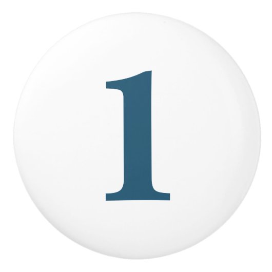 Genummerde blauwe en witte keramische knoppen (Voorkant)