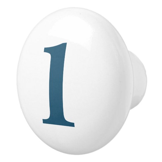 Genummerde blauwe en witte keramische knoppen (Rechts)