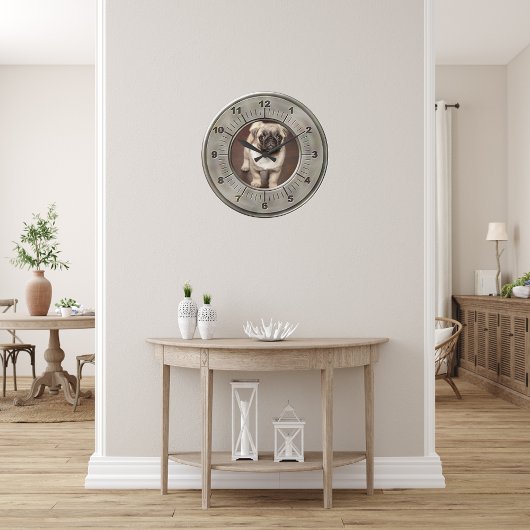 Genummerde Nickel-foto geborsteld Grote Klok