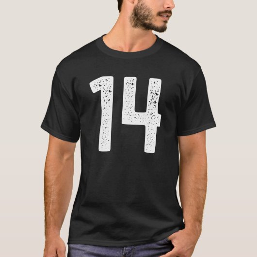 Genummerde oefentruien nummer 14 T Shirt (Voorkant)