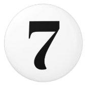 Genummerde papierpullen keramische knop (Voorkant)