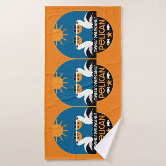 Genus Pelecanus Bird Art Badhanddoek (Badhanddoek)