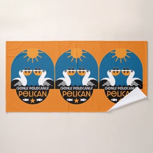 Genus Pelecanus Bird Art Badhanddoek (Badhanddoek)
