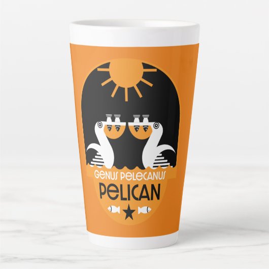 Genus Pelecanus Bird Art Latte Mok (Voorkant)
