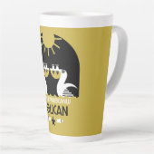 Genus Pelecanus Bird Art Latte Mok (Rechterhoek)