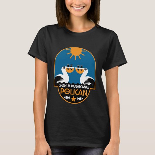 Genus Pelecanus Bird Art T-Shirt (Voorkant)