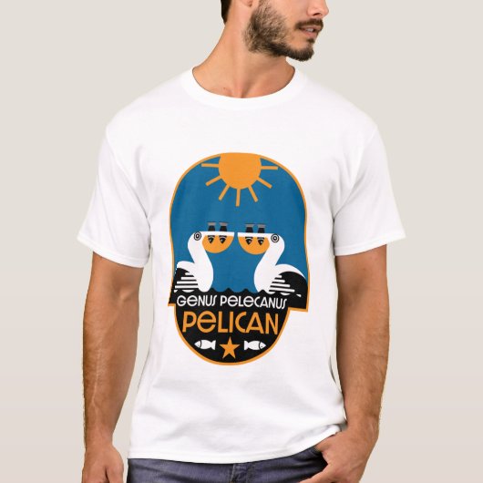 Genus Pelecanus Bird Art T-Shirt (Voorkant)