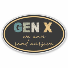 GenX—Cursieve Sticker lezen