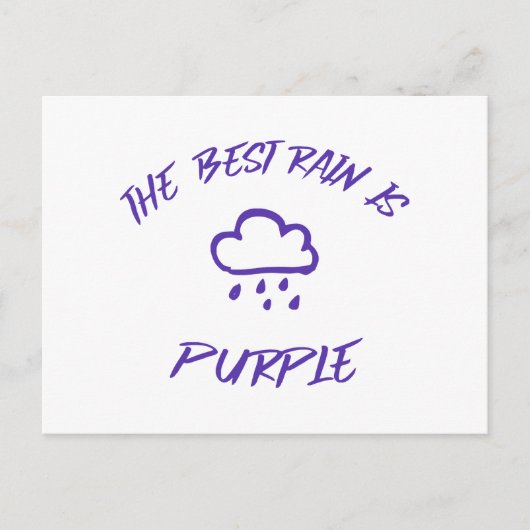 GenX De beste regen is Paarse Feestdagenkaart (Voorkant)