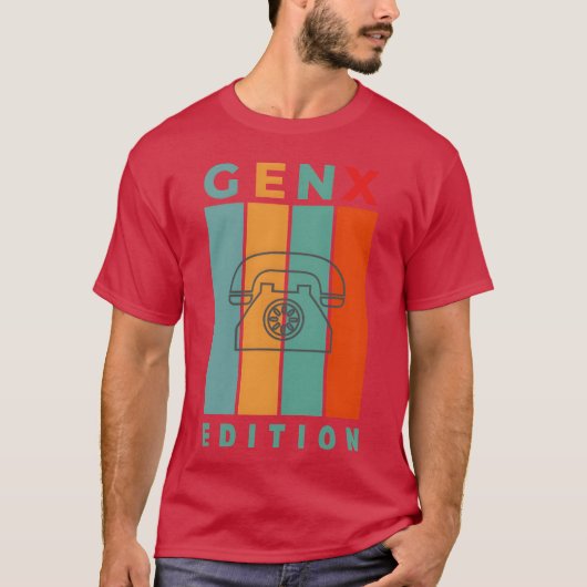 GENX EDITIE Vintage Telefoon Design T-shirt (Voorkant)