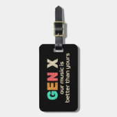 GenX—Onze muziek is beter aangepast Bagagelabel (Voorkant verticaal)