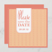 Geo Abstract koraal Opslaan Datum Uitnodigen Save The Date (Voorkant / Achterkant)