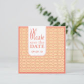 Geo Abstract koraal Opslaan Datum Uitnodigen Save The Date (Staand voorkant)