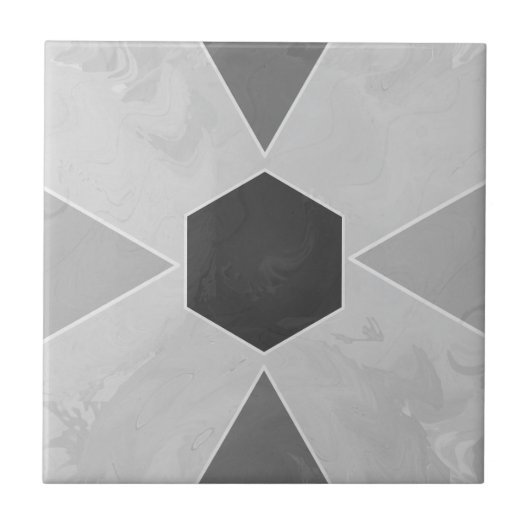 Geo Abstract Pastel Marble Gray Tegeltje (Voorkant)