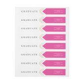 Geo Afstuderen faux folie return address label (Vel)