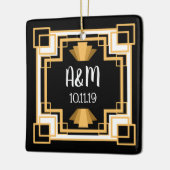  geo Art Deco 1920 | Gepersonaliseerd Keramisch Ornament (Links)