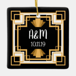  geo Art Deco 1920 | Gepersonaliseerd Keramisch Ornament