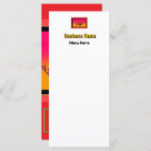 Geo Bamboe Maze Theepot Rood Catering's Menu (Voorkant / Achterkant)