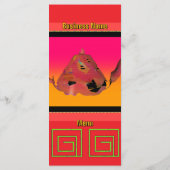 Geo Bamboo Maze Theepot Red Caterer's Menu (Achterkant)